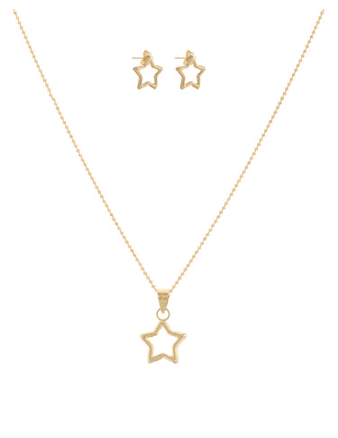 Set Dije Y Aretes Estrella Dorada